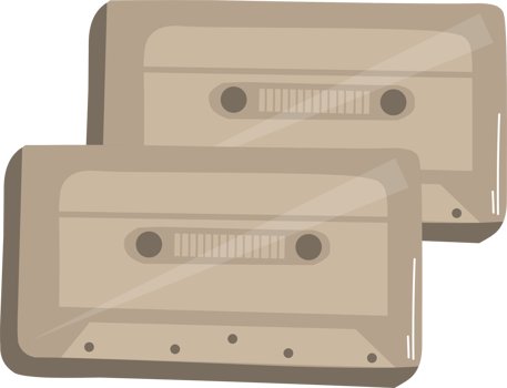 Old cassette clipart png