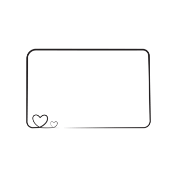 Rounded Frame with Heart Accent png