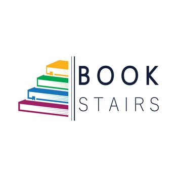 book stairs logo library for bookstores,book companies, publishers, encyclopedias, libraries, education, digital books, vectors