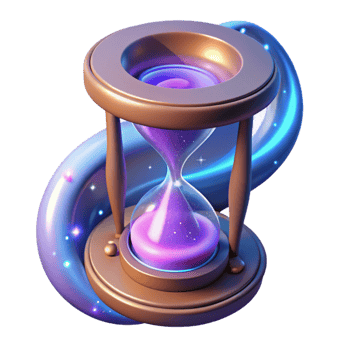 beautiful abstract Cosmic Hourglass 3D Render high resolution png
