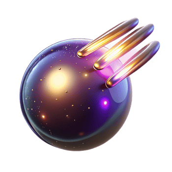 beautiful minimalist Abstract 3D Sphere with Golden Trails high quality png