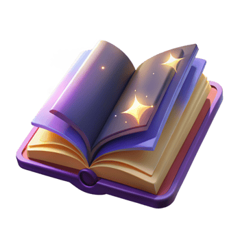 magnificent classic Magical Book 3D Illustration high resolution png