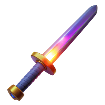 beautiful creative Glowing Fantasy Sword 3D Render 4K png