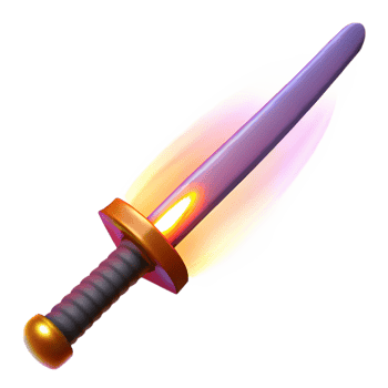 stunning rustic Glowing 3D Sword Illustration high resolution png