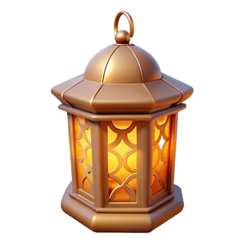 wonderful modern 3D Render Golden Lantern Illustration genuine png