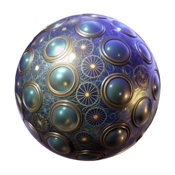 stunning abstract Ornate 3D Sphere Illustration 4K png