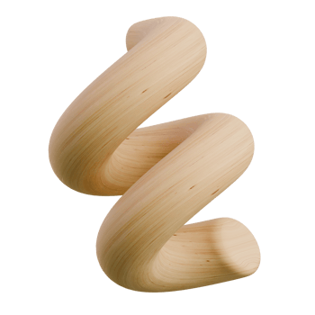 Squiggly Line 3D Wooden Line Shape Icon png