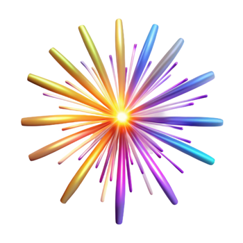 extraordinary rustic Colorful Burst Abstract 3D Illustration 4K png