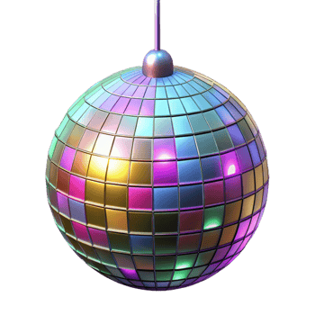 dramatic traditional Disco Ball 3D Render genuine png