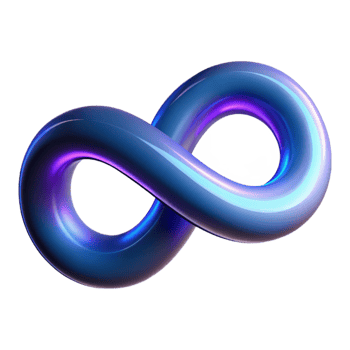 vibrant rustic Abstract 3D Infinity Symbol Render high resolution png
