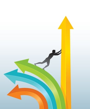 Market Leadership, Growing Business vector