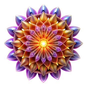 magnificent classic Vibrant 3D Floral Mandala Illustration high quality png