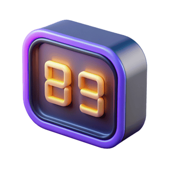elegant classic 3D Render Neon Number Eighty Eight exclusive png