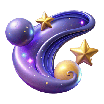 dramatic contemporary 3D Abstract Background Stars and Nebula authentic png