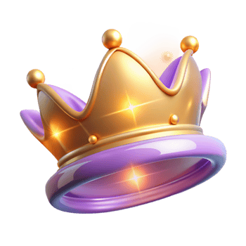 beautiful creative 3D Render Golden Crown Illustration detailed png
