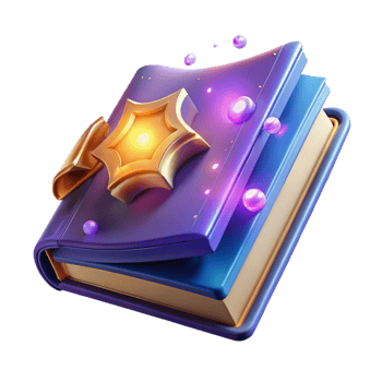 elegant creative 3D Render of Magical Book with Star exclusive png