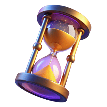 magnificent creative 3D Hourglass Illustration Time Sand Grains detailed png