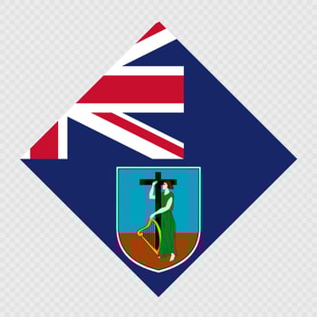 Montserrat rhombus flag. illustration. vector