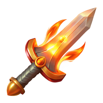 vibrant contemporary Fiery Sword Illustration exclusive png