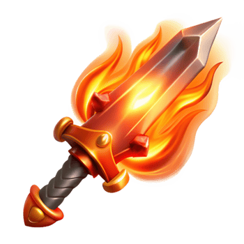 elegant abstract Fiery Sword Illustration high resolution png