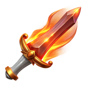 wonderful minimalist Fiery Sword Illustration high quality png