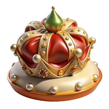 beautiful rustic Royal Crown 3D Render genuine png