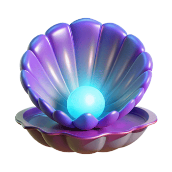 magnificent rustic 3D Render of a Pearl in a Shell premium png