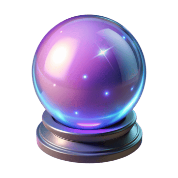 dramatic vintage Glowing Crystal Ball 3D Render high resolution png