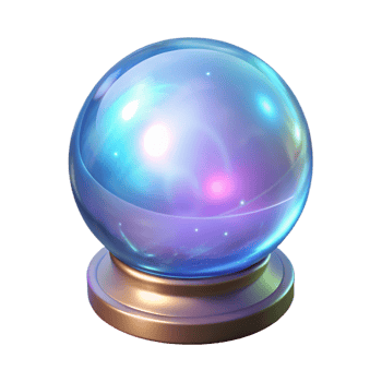 elegant modern Mystic 3D Crystal Ball Render high quality png