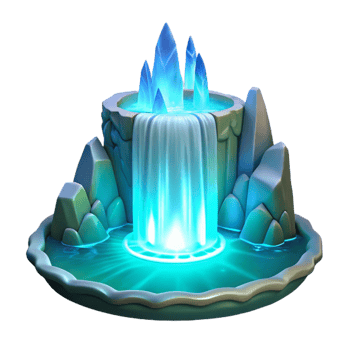 serene traditional Enchanted Waterfall 3D Model original png