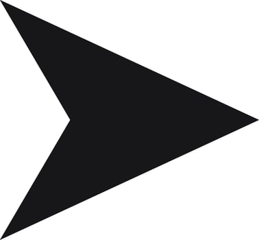 Simple black arrow pointing right against a clean white background, serving as a clear symbol for direction and progress, perfect for navigation and guiding users forward vector