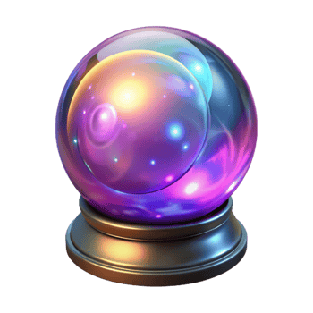 beautiful traditional Mystic Crystal Ball 3D Render exclusive png