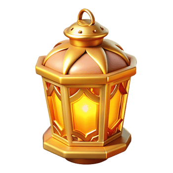 wonderful vintage Golden 3D Lantern Illustration original png
