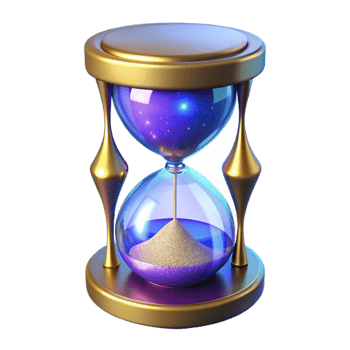 magnificent creative Cosmic Hourglass 3D Render 4K png