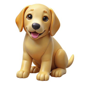 beautiful creative Adorable 3D Puppy Illustration high resolution png