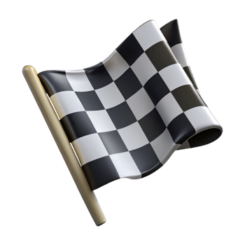 magnificent abstract 3D Checkered Flag Illustration professional png