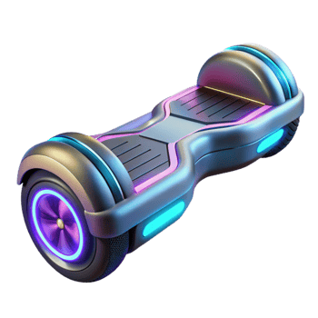 impressive contemporary Futuristic Hoverboard 3D Render authentic png
