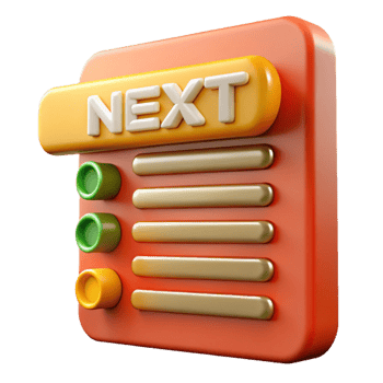 stunning minimalist 3D Render Next Button Interface Illustration premium png
