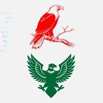 eagle and eagle logo vector