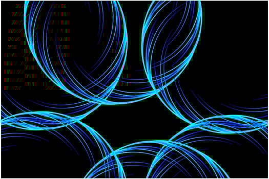 Abstract Blue Circles background wallpaper template vector