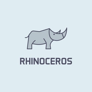 Rhinoceros logo icon vector