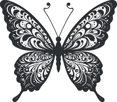 Black Creative Butterflies Silhouettes Illustration vector