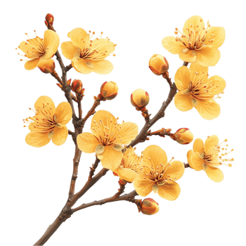 Yellow Plum Blossom Branch png