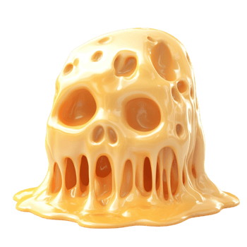 Artistic Melted Cheese Sculpture png