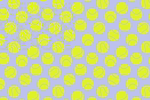 Seamless pattern with tennis ball on violet background.Monochrome art illustration for tournament illustration and sport designs. vector
