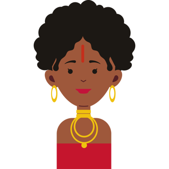afro woman character png