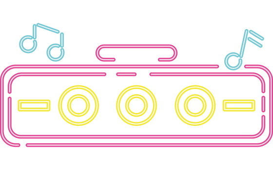 speaker music neon celebration icon png