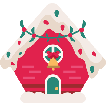 christmas house with lights png