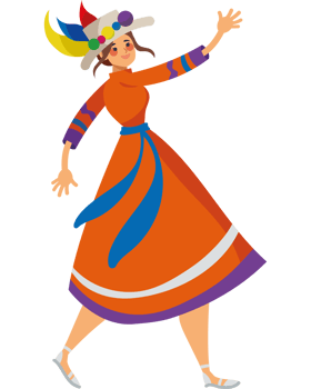 pasto narino carnival character design png