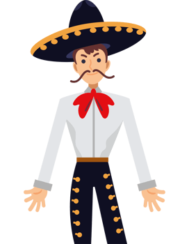 mexico charro with hat png